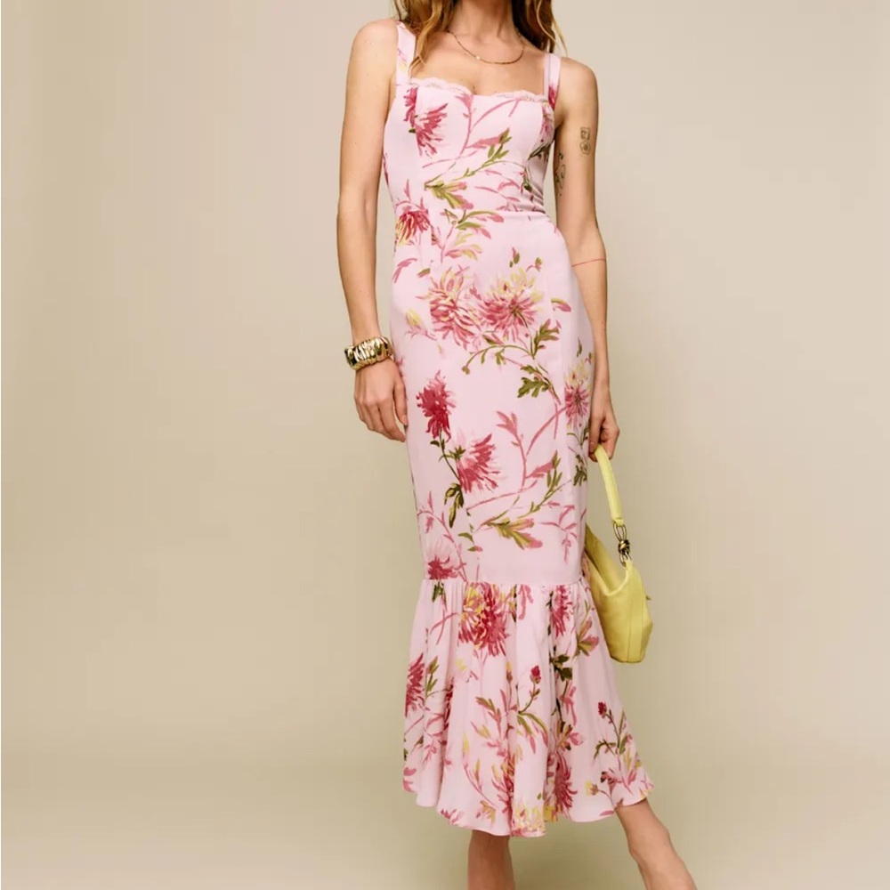 Reformation Pink Irisa Dress- worn once
